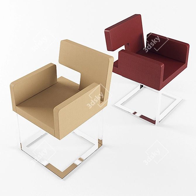 Title: Stylish Domodinamica Elle Chair 3D model image 1