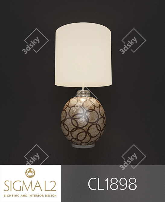 Elegant Handcrafted Table Lamp 3D model image 1