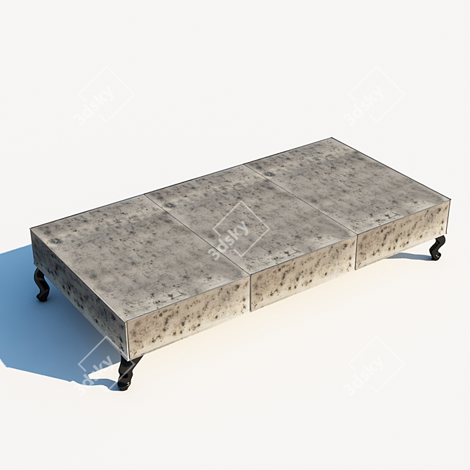 Refined Boite L Mirror Coffee Table 3D model image 2