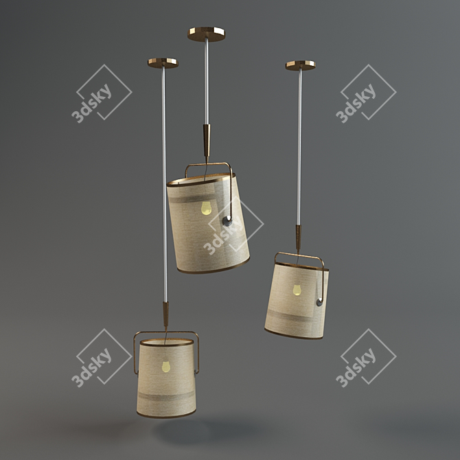 Elegant Crystal Chandelier 3D model image 1