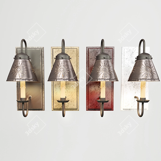 Crestwood Americana Sconce - Four Color Options 3D model image 2