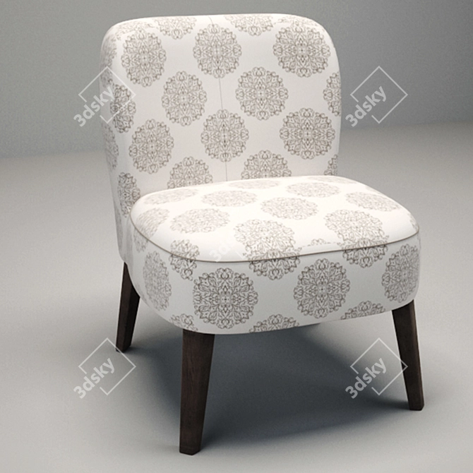 Sleek Scandinavian Style Ikea Chair 3D model image 1