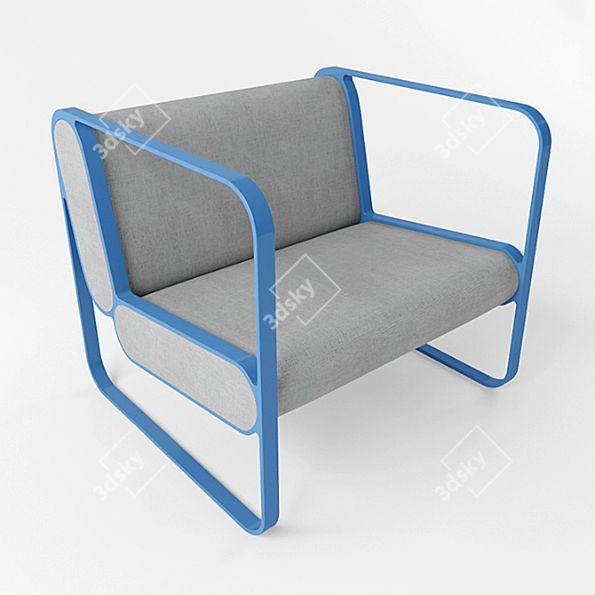 Modern Ova Easy Chair 3D model image 1