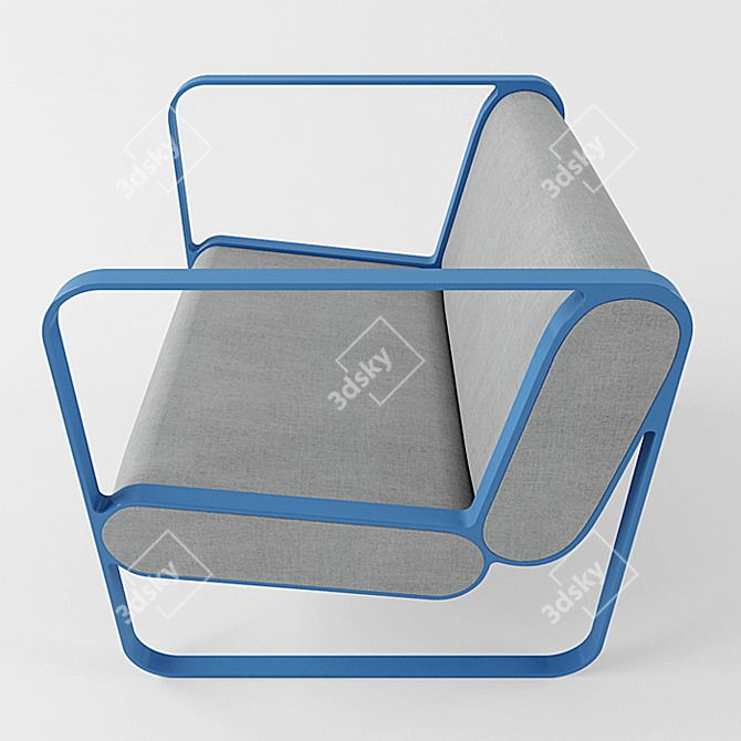 Modern Ova Easy Chair 3D model image 2