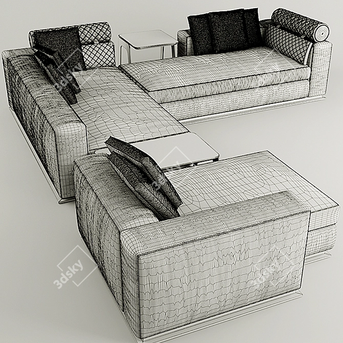 Leonard Corner Sofa: Comfort meets Style 3D model image 2
