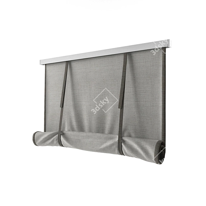 Elegant Roman Blinds 3D model image 1