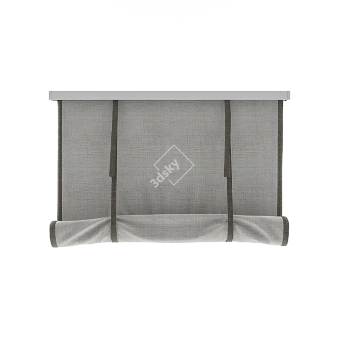 Elegant Roman Blinds 3D model image 2