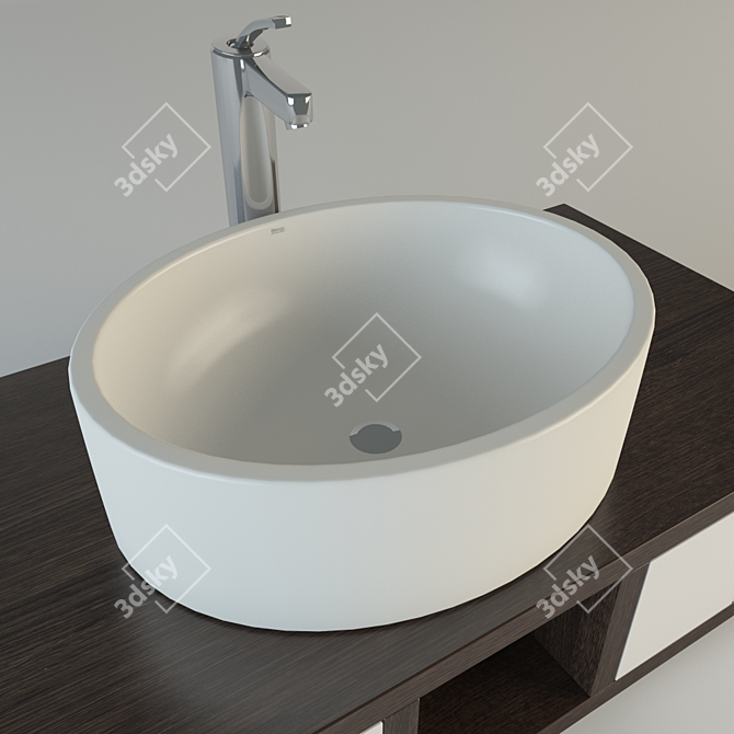 Integro Collection: Stylish Sink & Faucet Set 3D model image 2