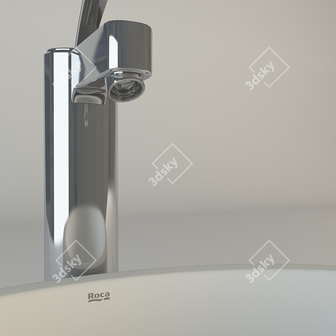 Integro Collection: Stylish Sink & Faucet Set 3D model image 3