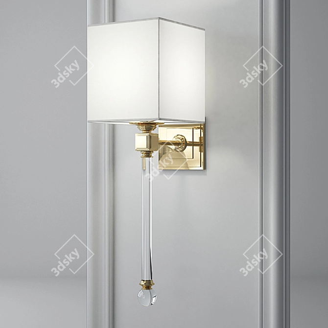 Regina Andrew Crystal Sconce: Elegant Illumination 3D model image 1