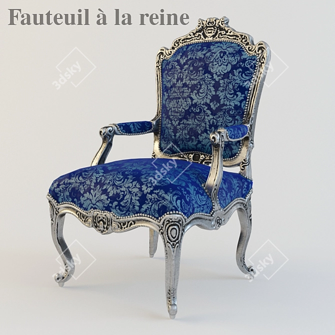 Classic Royal Armchair 3D model image 1