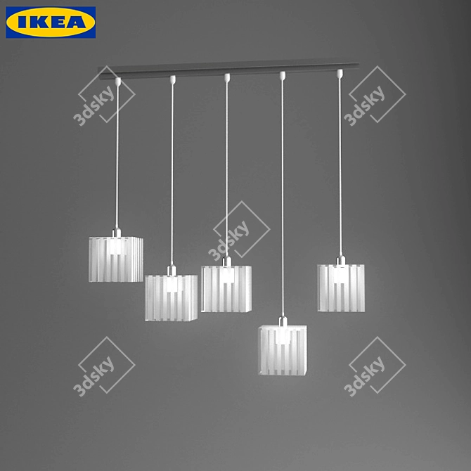 VILLBO Pendant Light, 5 Shades 3D model image 1