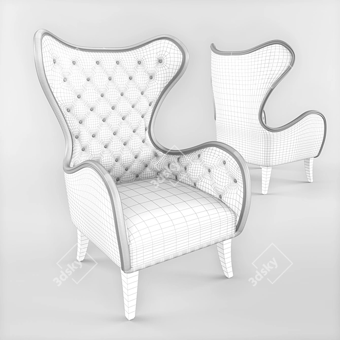 Timeless Armchair: Classic Elegance 3D model image 2