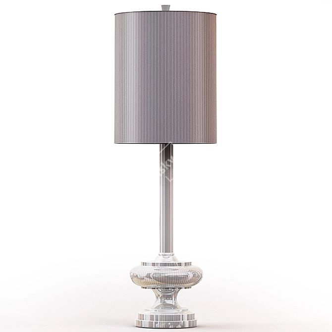 Elegant Silver Jelani Buffet Lamp 3D model image 2