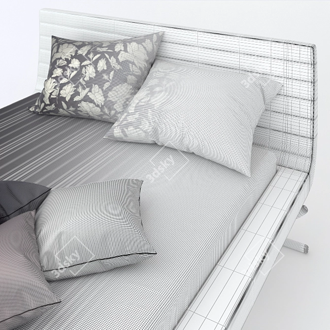 Serbian-made Wooden Bed: Orlando Atlas 3D model image 3