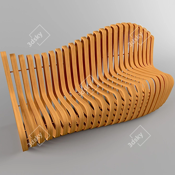 Contemporary Lounge Sofa 3D model image 1