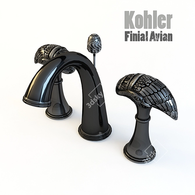 Title: Kohler Finial Avian Faucet Kit 3D model image 1