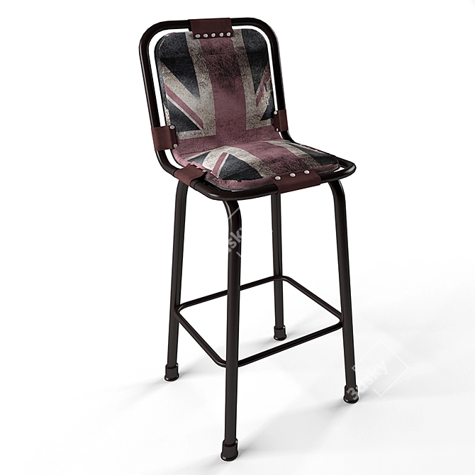 Elegant Dialma Brown Chair 3D model image 1