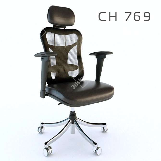 ErgoComfort Lounge Chair 3D model image 1