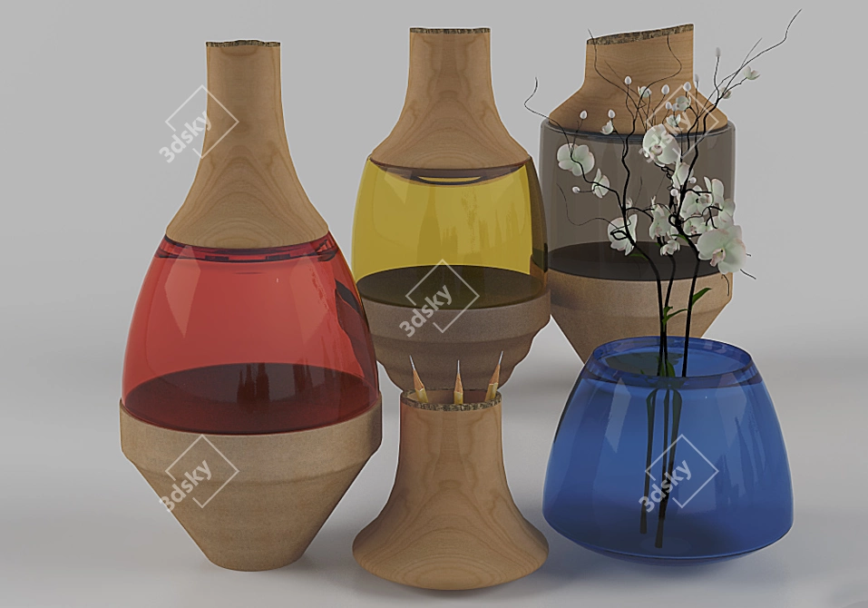 Versatile Vase Set 3D model image 1