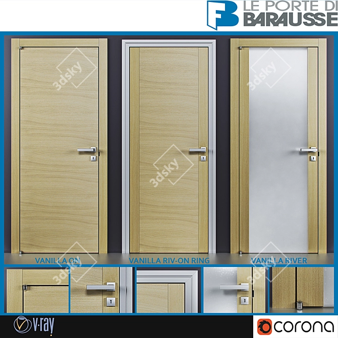 Eleganza: Barausse Doors 3D model image 1