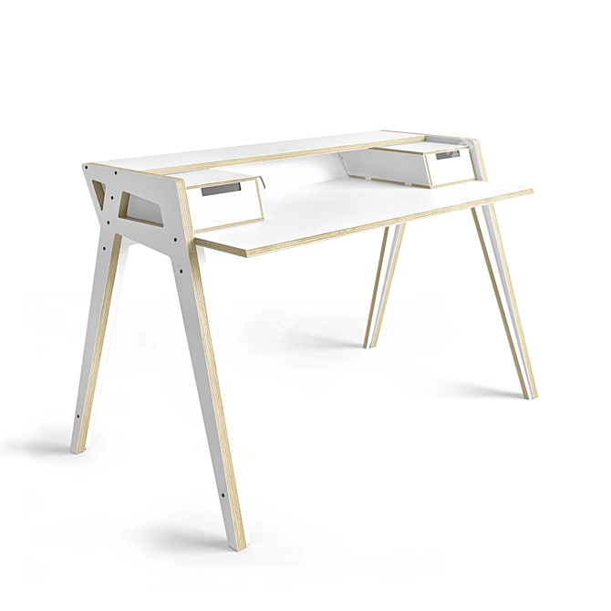 HIS Work Hard Table - Birch Veneer Plywood, Multiple Finish Options 3D model image 2