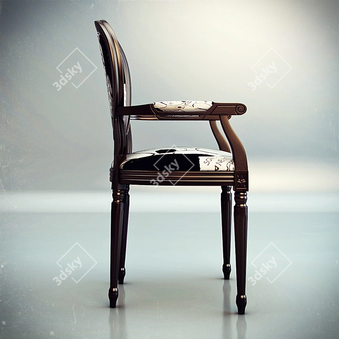 Elegant Vanity Armchair 3D model image 3