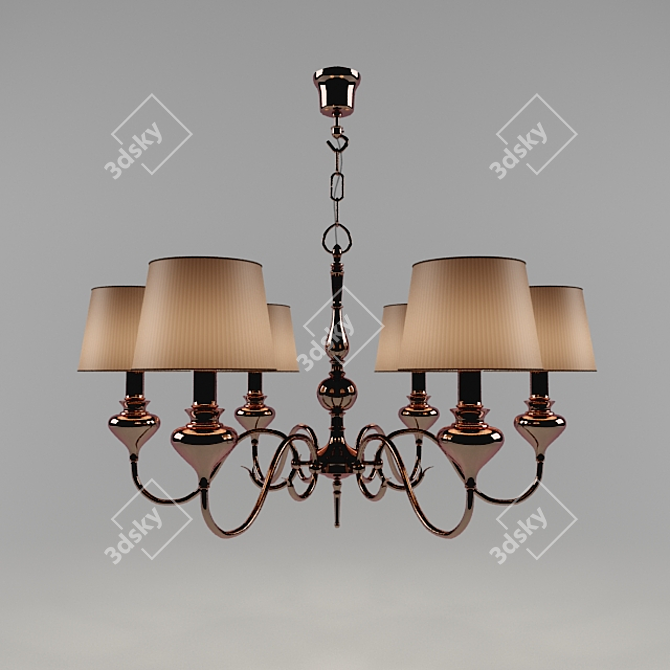 Elegant Mariner Chandelier 3D model image 1