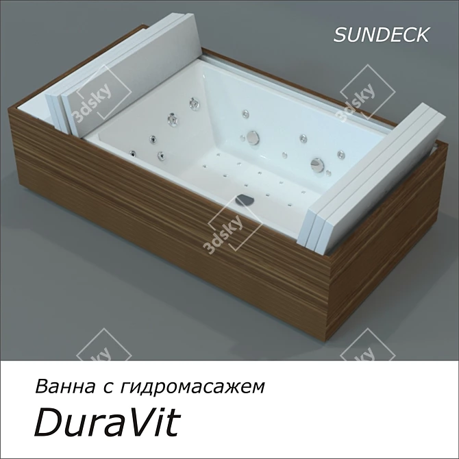 Sundeck Hydro Massage Bathtub 3D model image 1