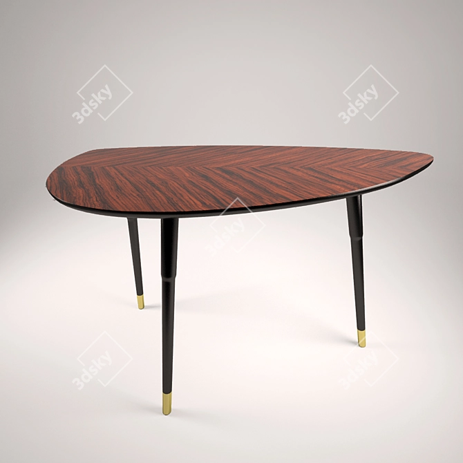 Classic Brown Sofa Table - 77x39x51cm 3D model image 1