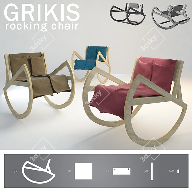 Cozy Rocker: Grikis 3D model image 1