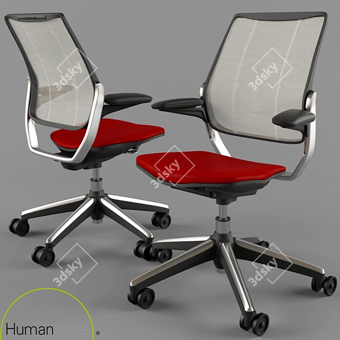 Humanscale Diffrient Smart Chair: Ergonomic Comfort and Style 3D model image 1