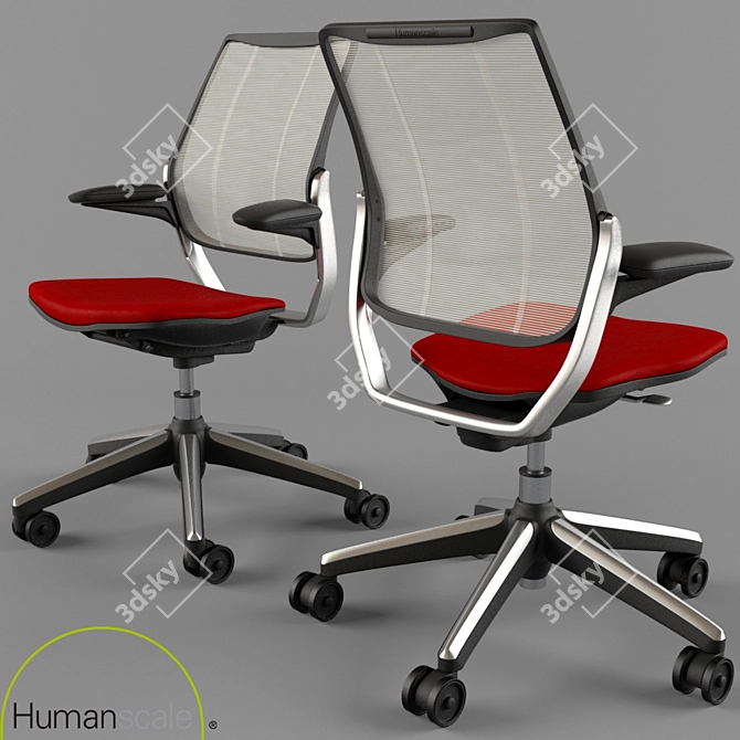 Humanscale Diffrient Smart Chair: Ergonomic Comfort and Style 3D model image 2