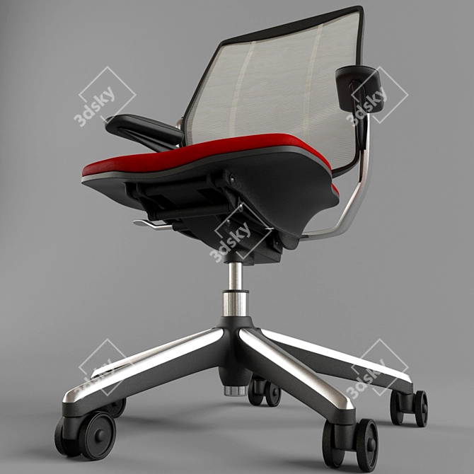 Humanscale Diffrient Smart Chair: Ergonomic Comfort and Style 3D model image 3