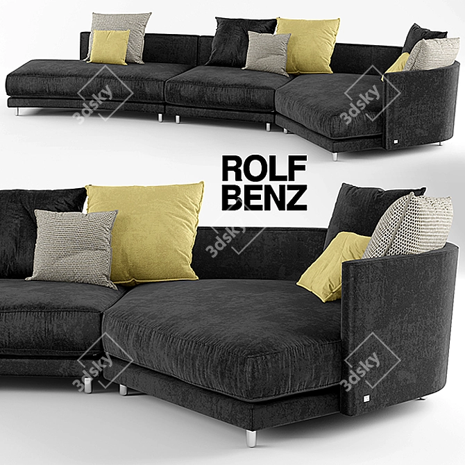 Modern ROLF BENZ ONDA Sofa 3D model image 1