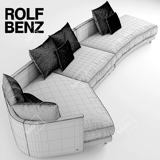 Modern ROLF BENZ ONDA Sofa 3D model image 3