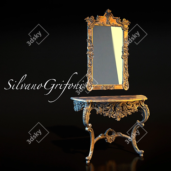 Silvano Grifoni Console Mirror: Elegant and Functional 3D model image 1