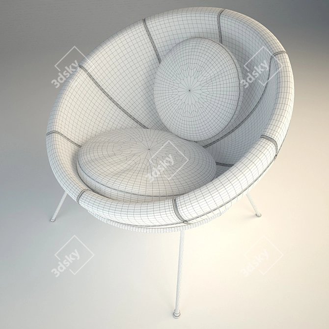 São Paulo Bowl Chair Set 3D model image 2