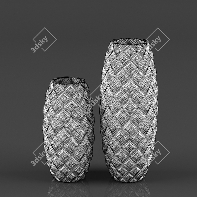 Stylish Ceramic Vases Bump - Elegant Home Decor 3D model image 2