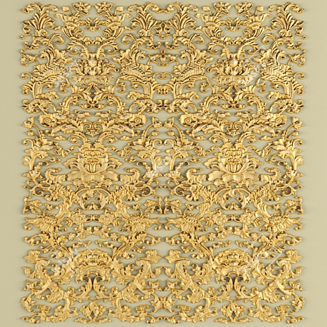 Elegant Decorative Moldings & Carvings 3D model image 1