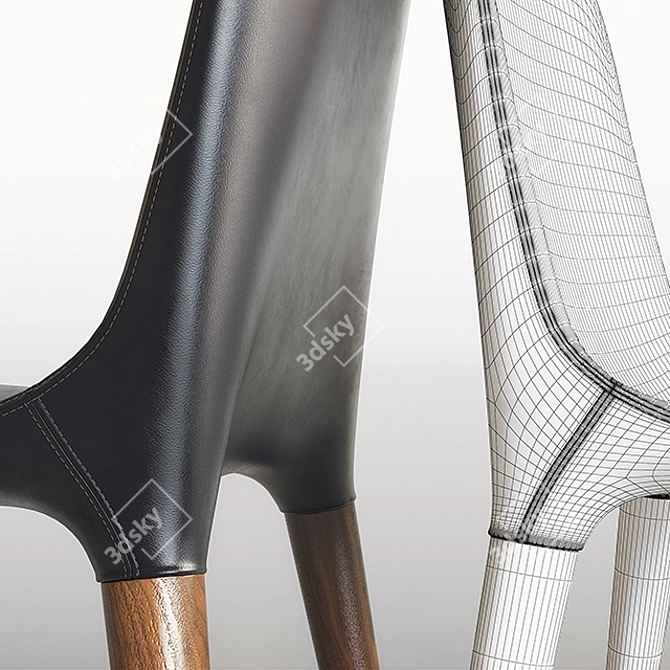 Tako Chair: Contemporary Elegance 3D model image 2