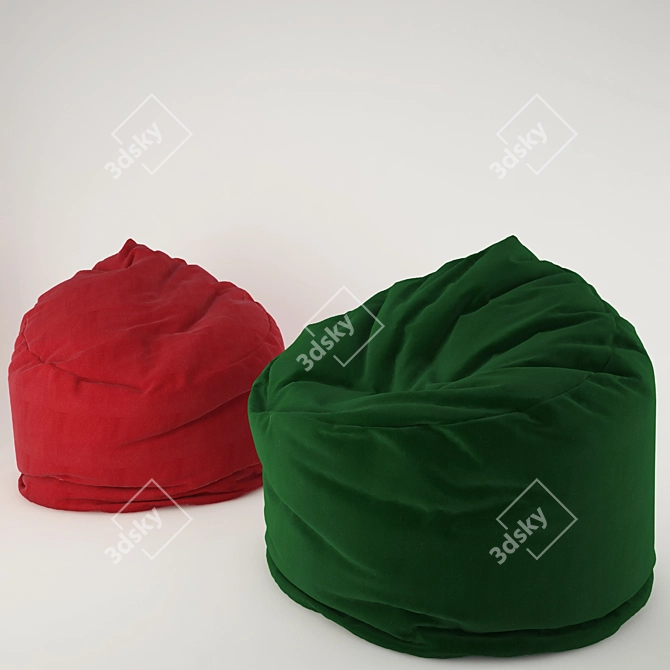 RelaxiBag: Comfy Bean Bag Chair 3D model image 1