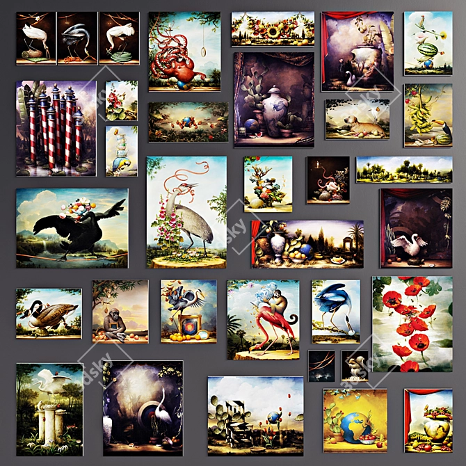 Kevin Sloan Art Prints Collection 3D model image 1