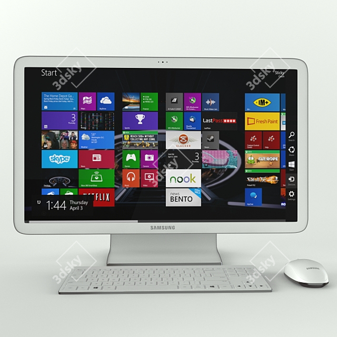 Samsung ATIV One7 2014: Sleek All-in-One 3D model image 2