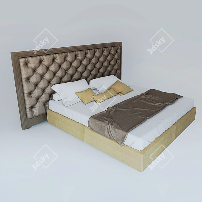 Elegant Enya Bed by Porada 3D model image 2