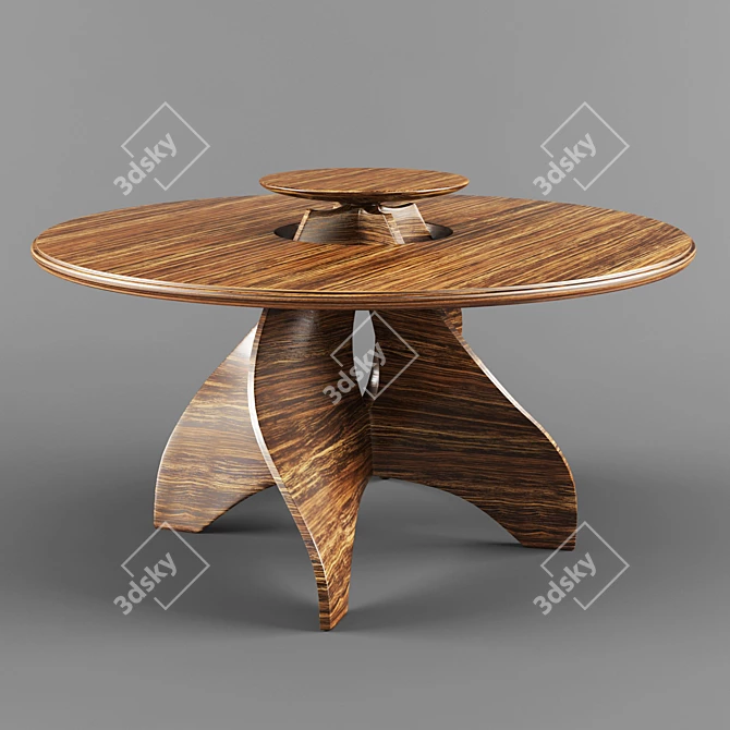 Sleek Wooden Table 3D model image 1