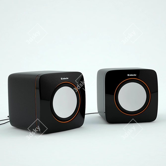 Title: Defender USB Speakers 3D model image 1