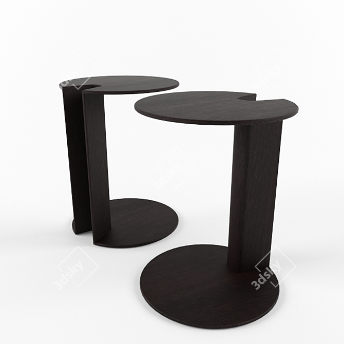 Sleek 500mm Coffee Table 3D model image 1