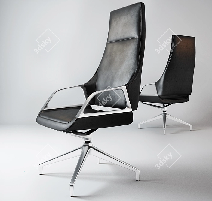 Modern Ergonomic Conference Chair 3D model image 1