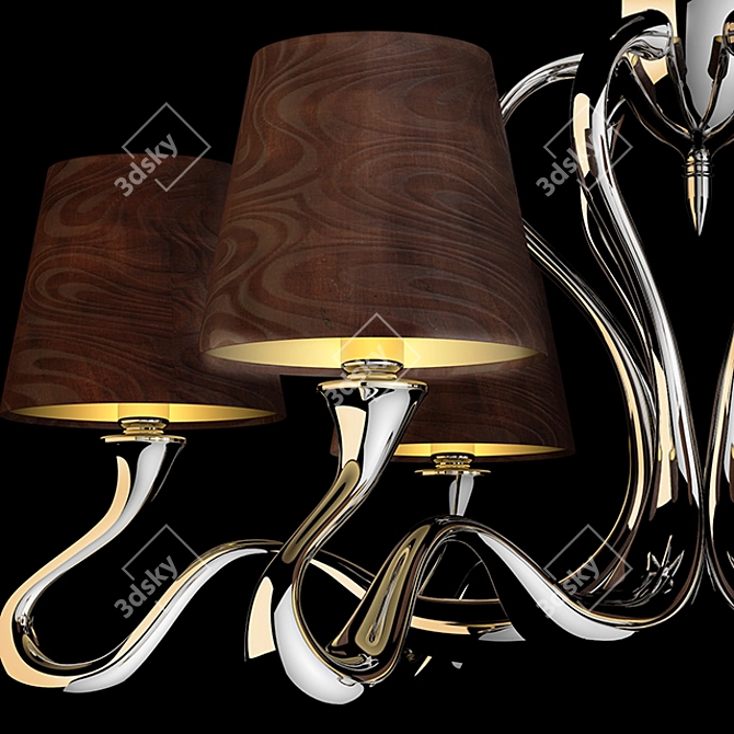 Confuso Modern Chandelier - 6 Lights 3D model image 2